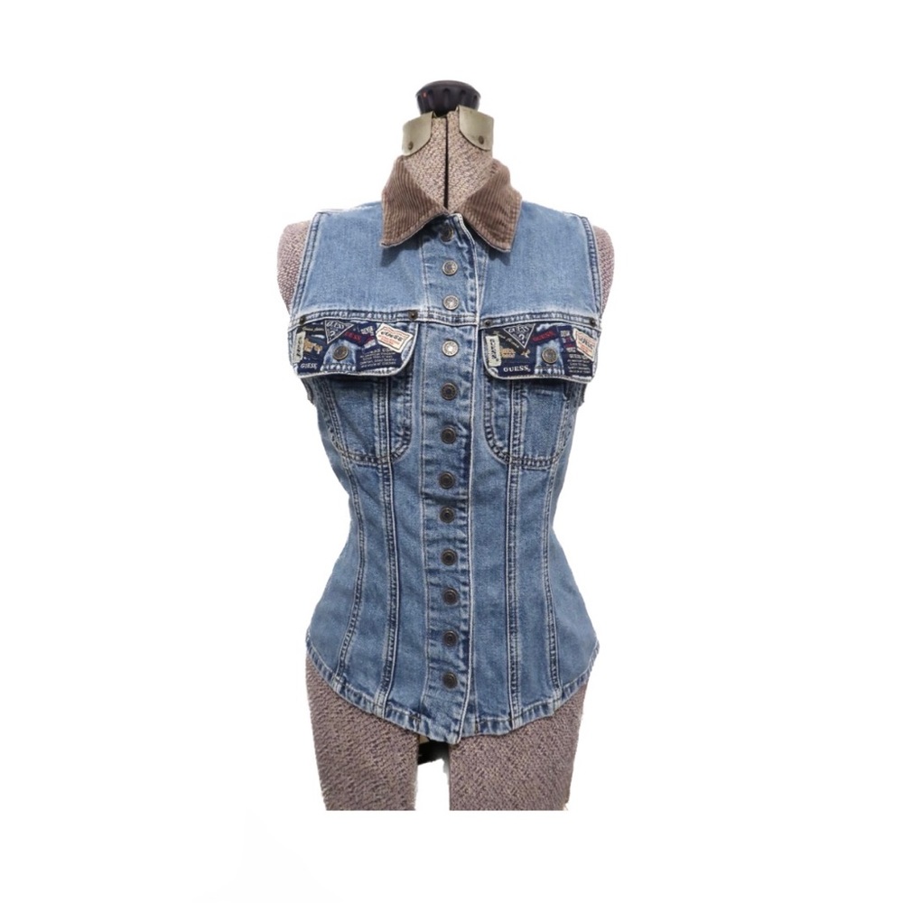 80s Guess Patchwork Vest